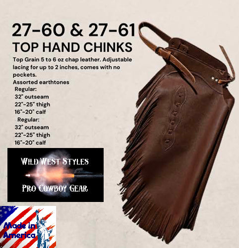 Top Hand Chinks by Saddle Barn in Size Regular or Large