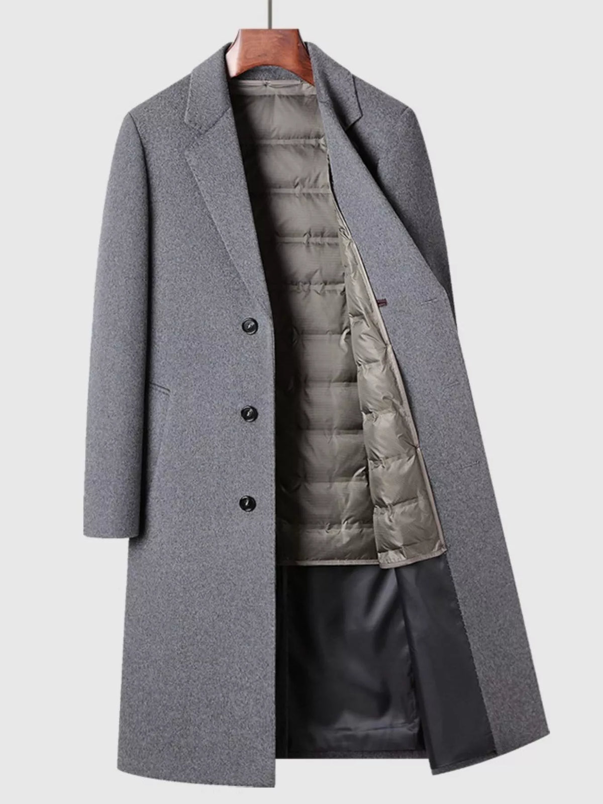Men's Classic Button Up Overcoat