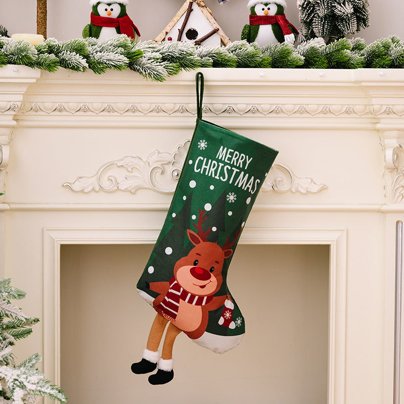 Printed Christmas Stocking Hanging Widget Style C One Size