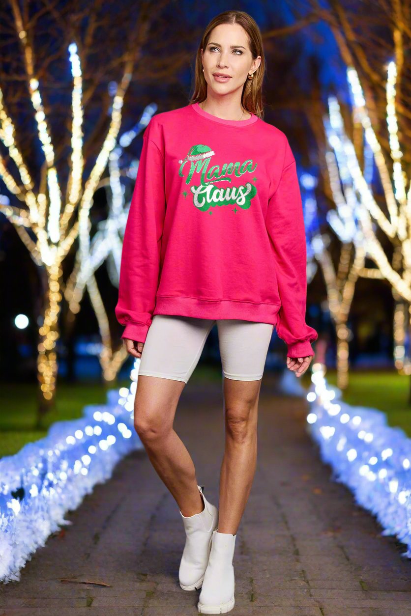 Mama Claus Round Neck Sweatshirt