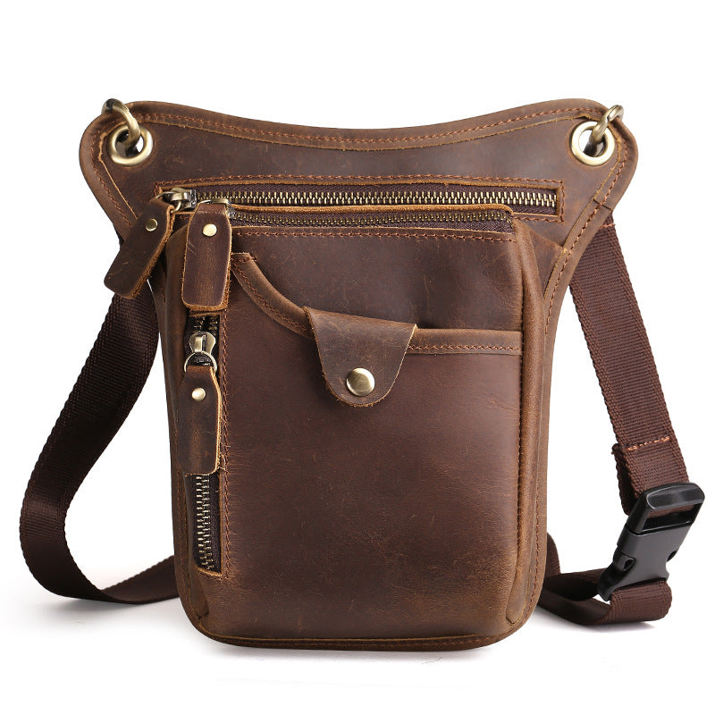 Crazy Horse Leather Satchel Bag Brown