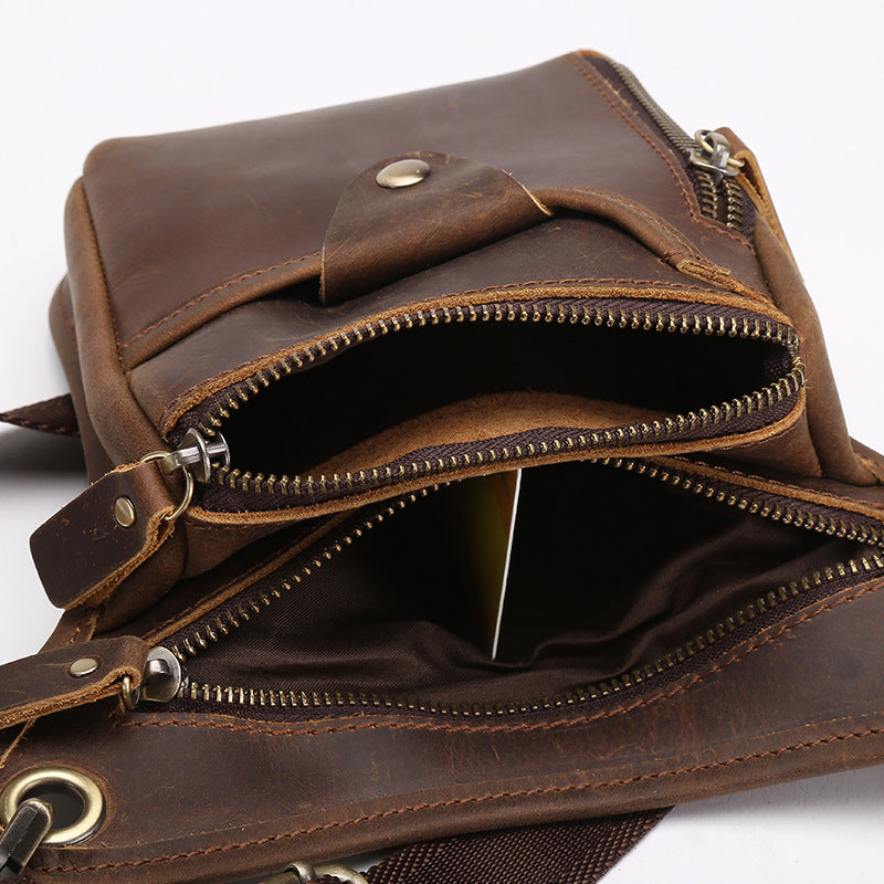 Crazy Horse Leather Satchel Bag