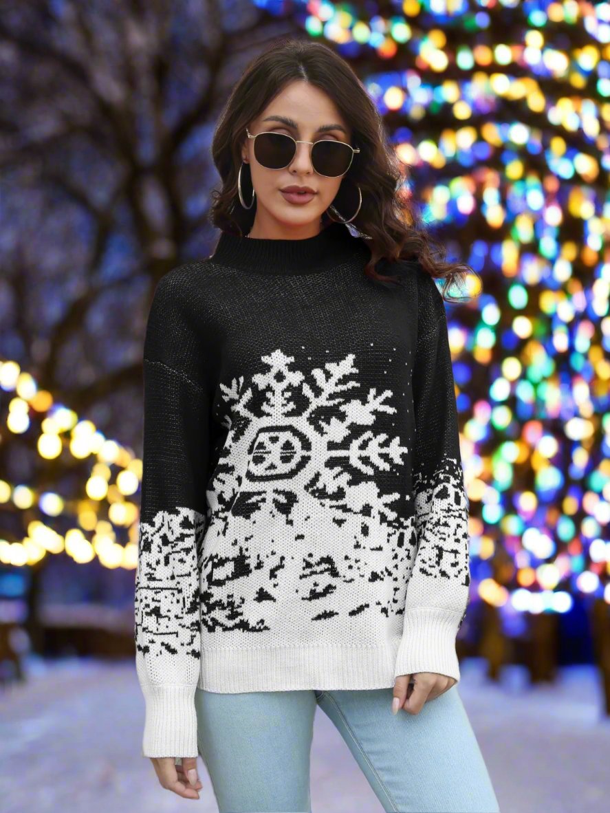 Snowflake Pattern Sweater