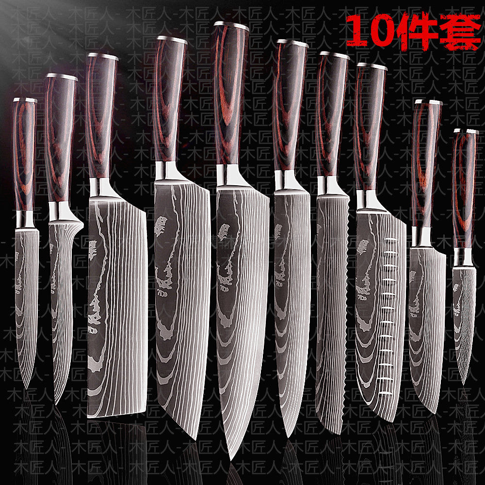 Chef Knives Kitchen Knives Cleaver Slicing Knives 10pcs set