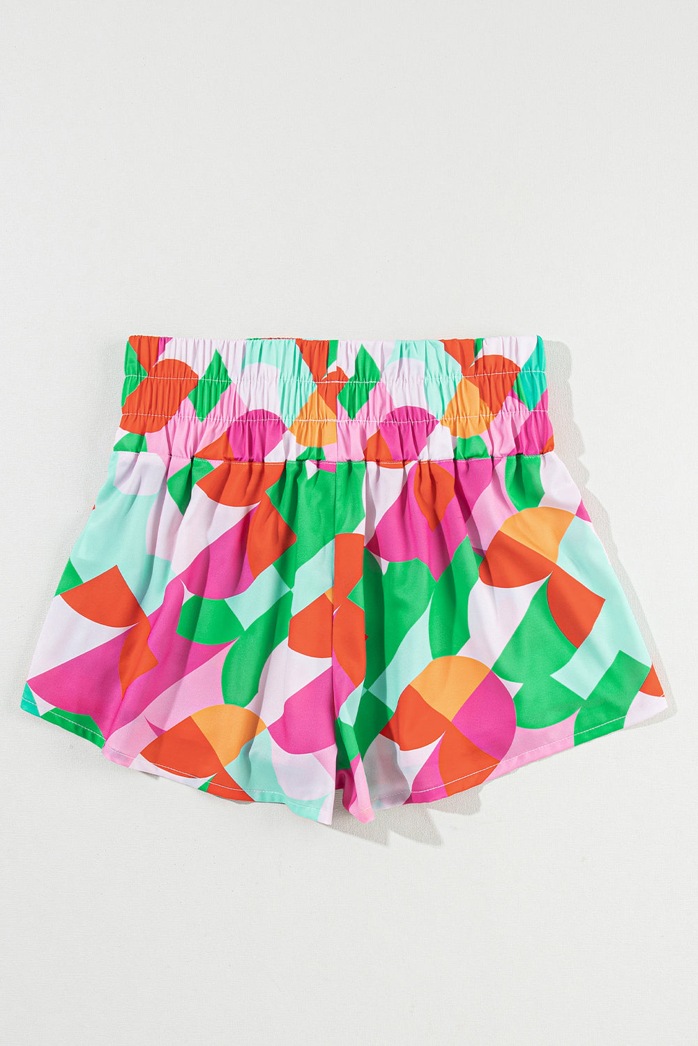 Smocked Contrast Print High Waist Skort in Size S, M, L, XL