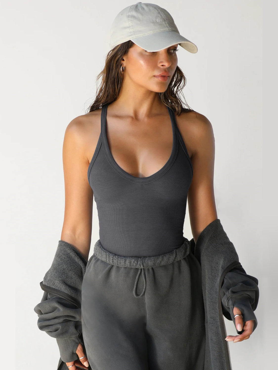 Scoop Neck Wide Strap Tank in Size S, M, L, or XL