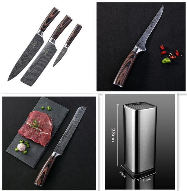 Chef Knives Kitchen Knives Cleaver Slicing Knives 5pcs set A