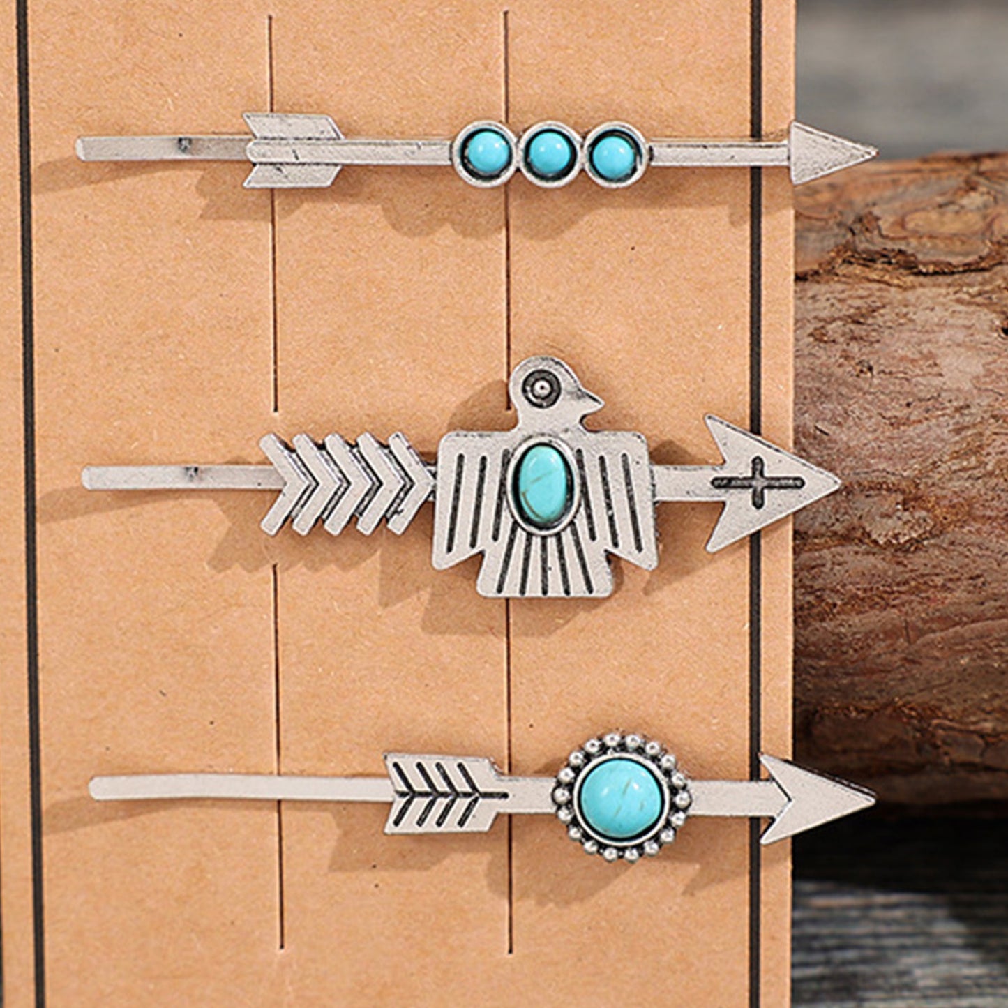 Artificial Turquoise Hair Pins