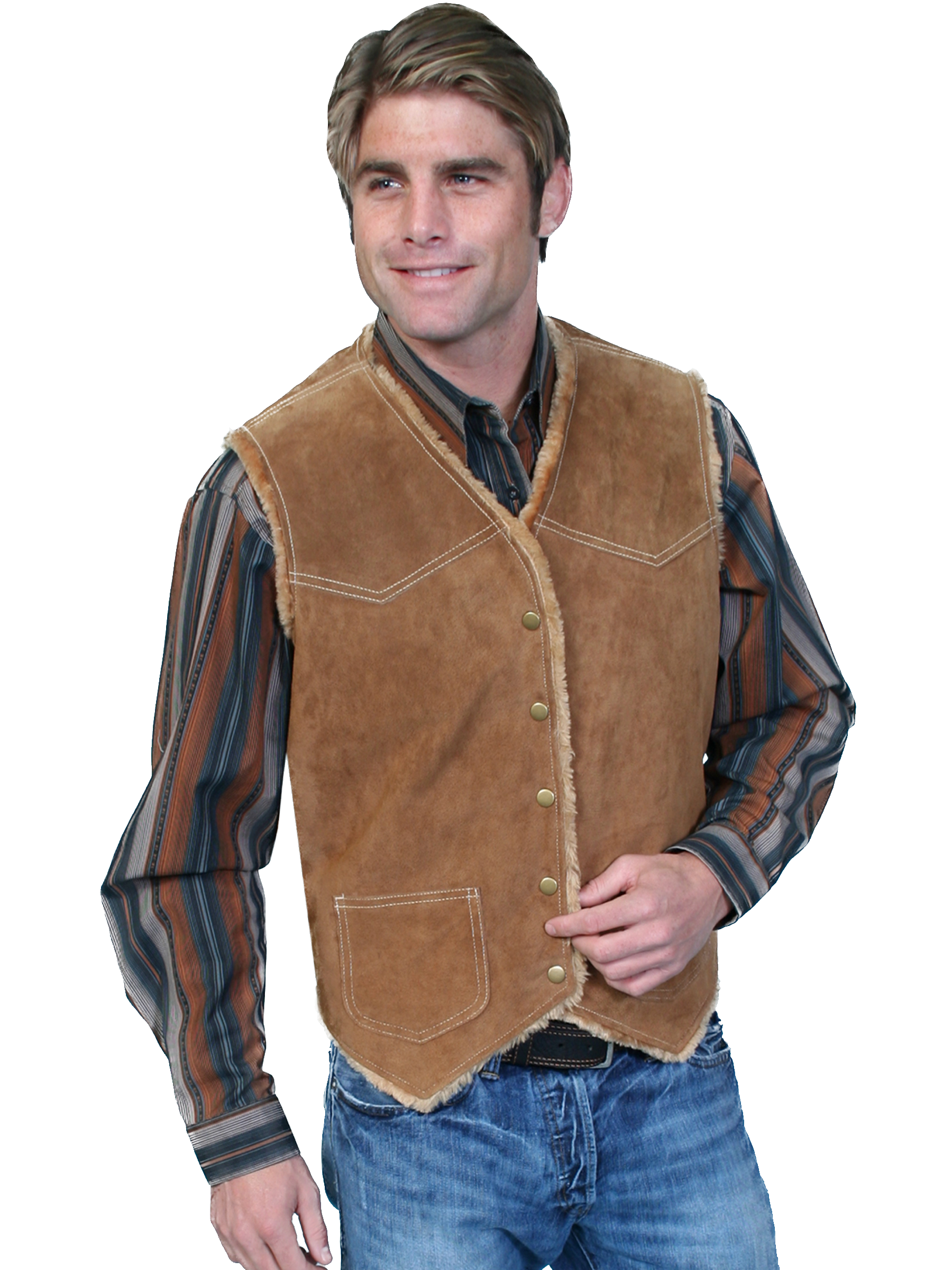 Boar Suede Hunting Vest by Scully in Size S, M, L, XL, XXL, 3XL, 4XL