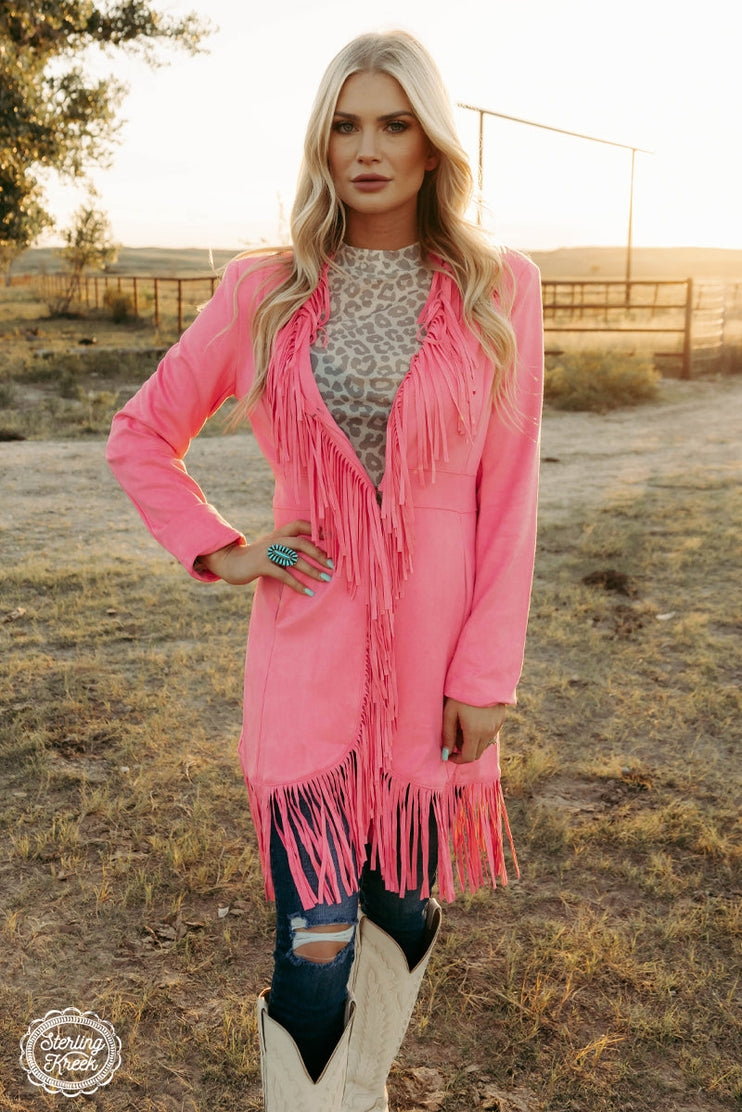 Pink Scottsdale Suede Jacket