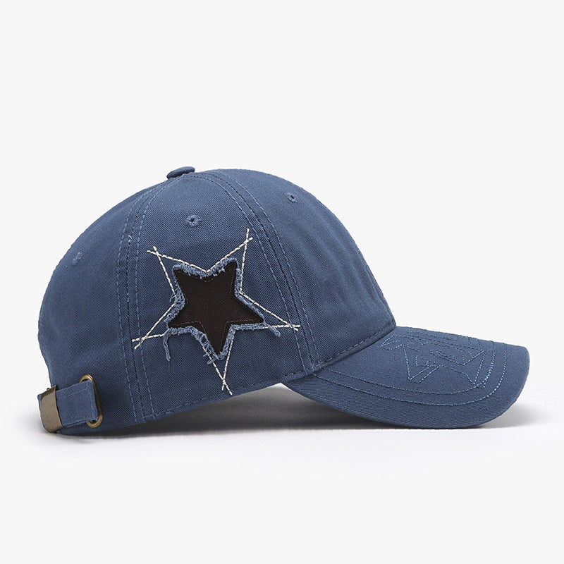 Adjustable Star Raw Hem Cap in 8 Color Choices