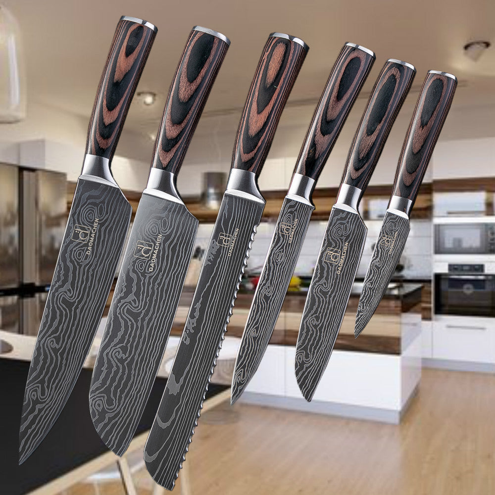 Chef Knives Kitchen Knives Cleaver Slicing Knives 6pcs set