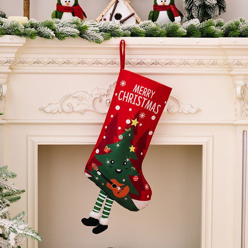 Printed Christmas Stocking Hanging Widget Style D One Size