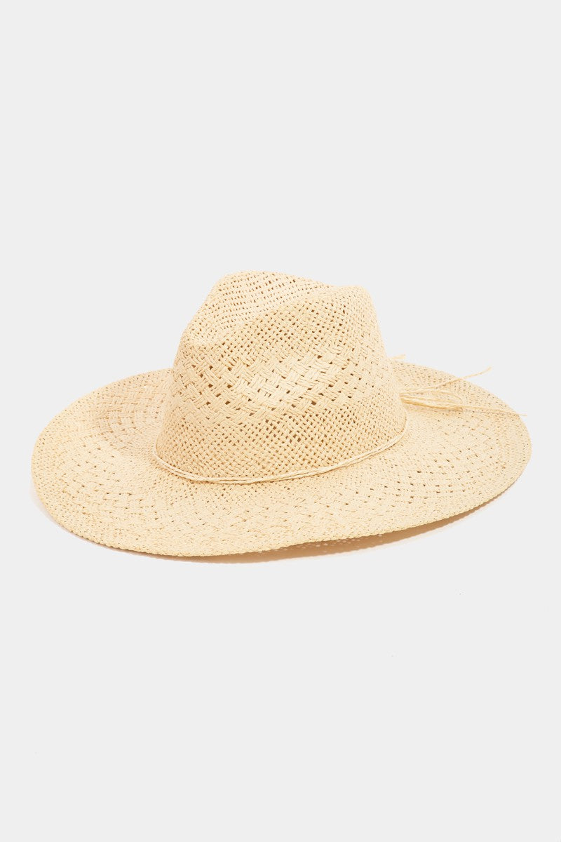 Fame Straw Braided Sun Hat IV One Size