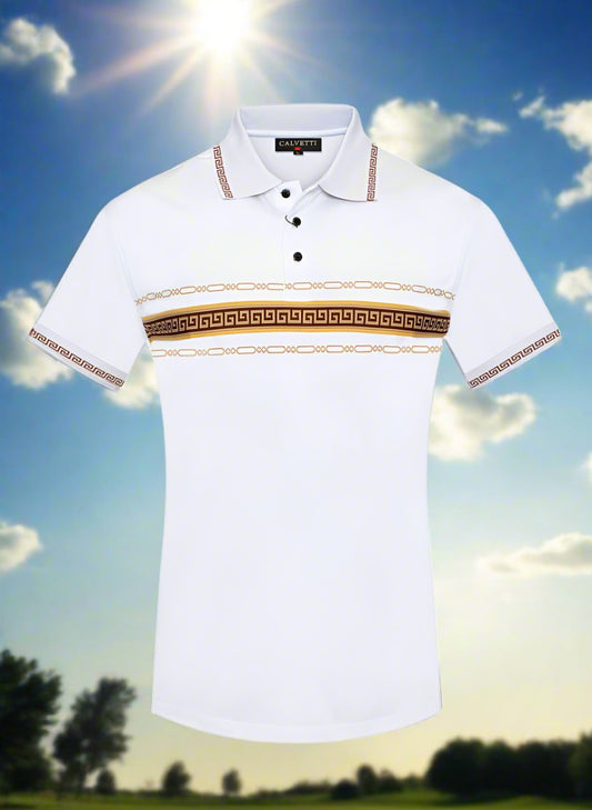 Calvetti Polo Golf Shirt for Men in Size M, L, XL, 2XL