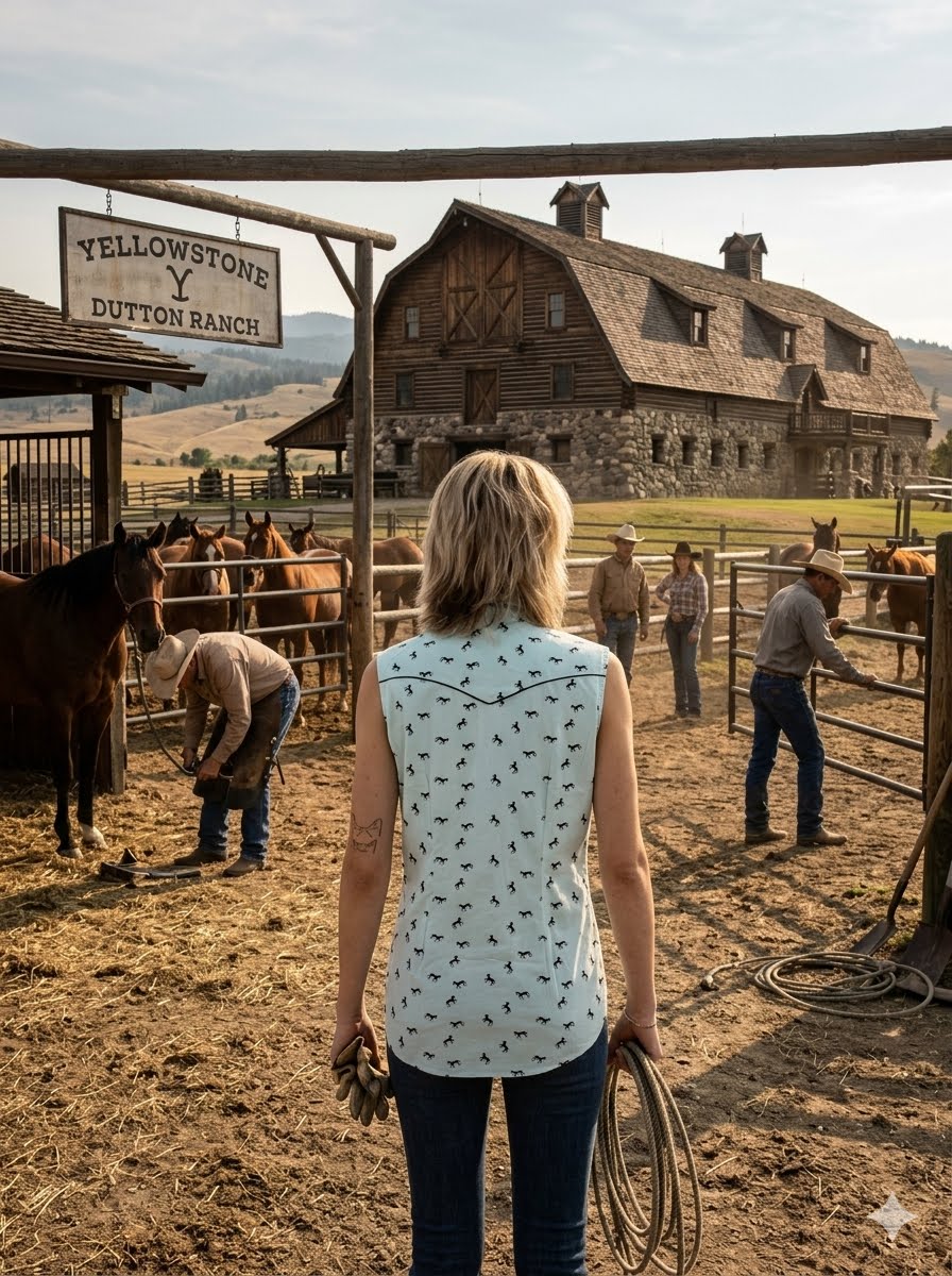 Sleeveless Horse Print Top