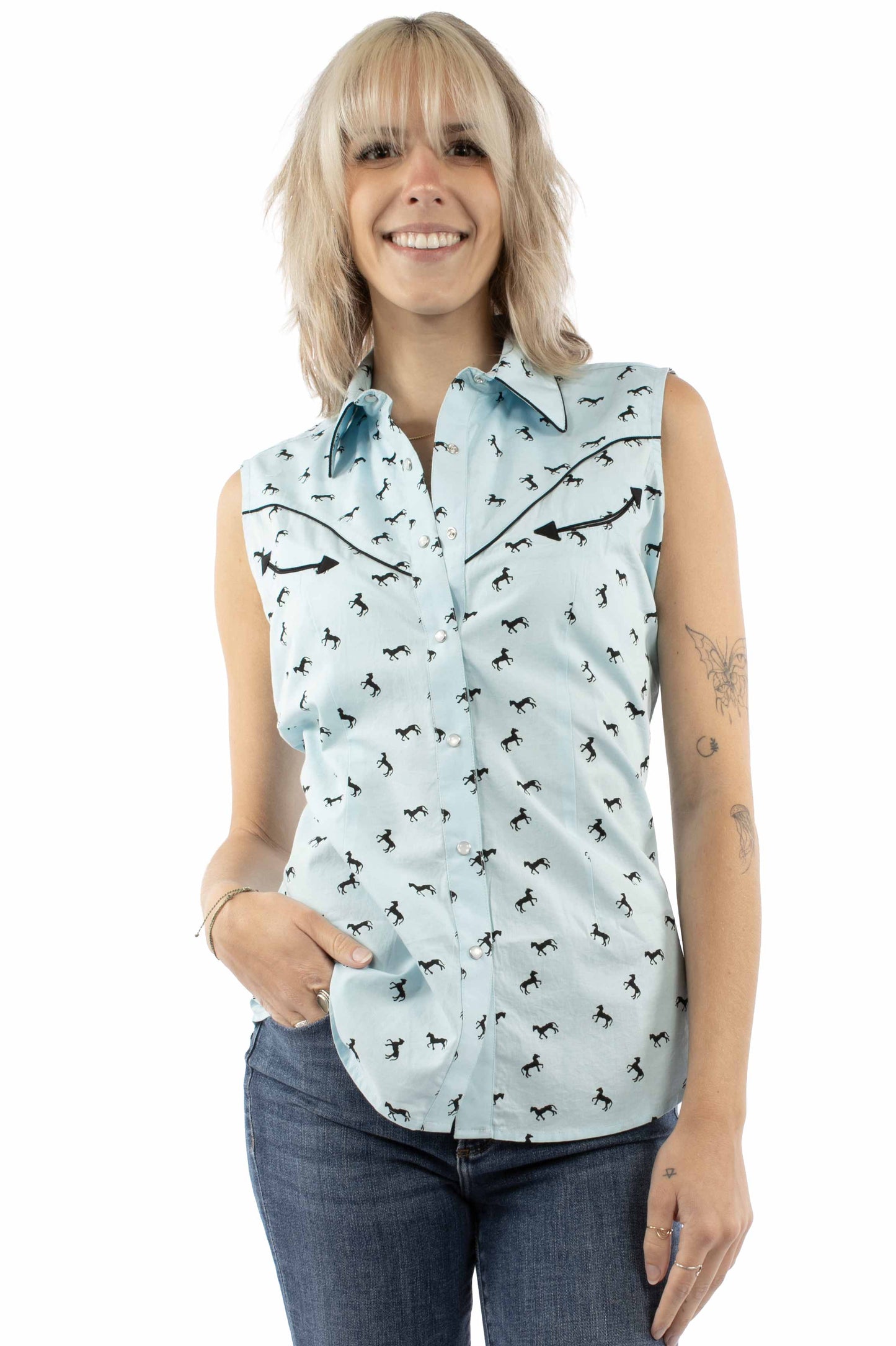 Sleeveless Horse Print Top