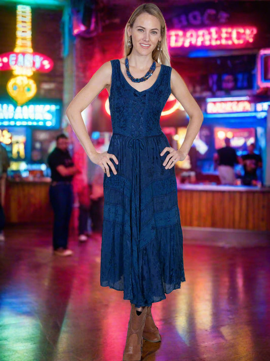 Romance at Yellowstone Blue Dress