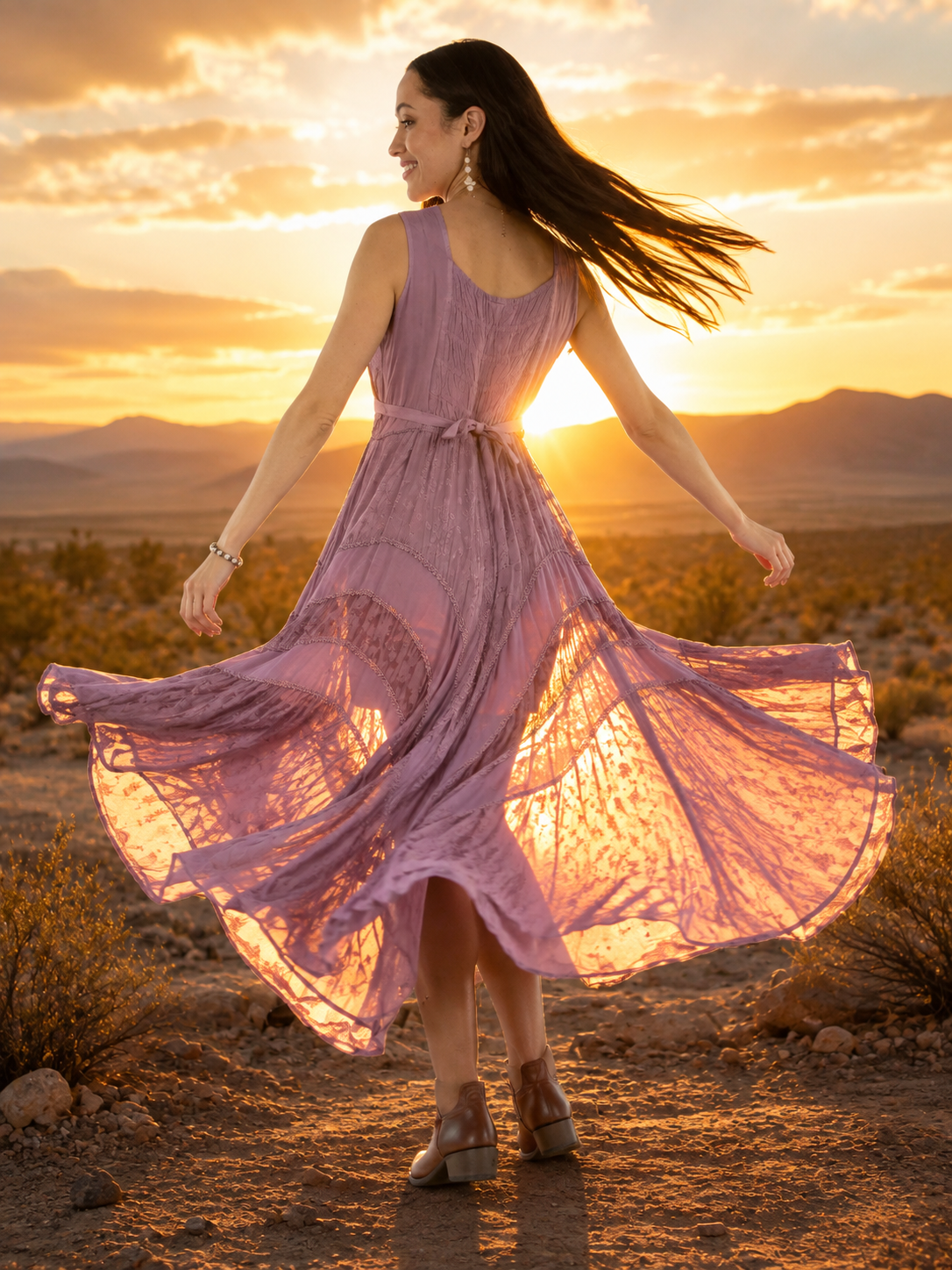 Romance at Yellowstone Dusk  Dress