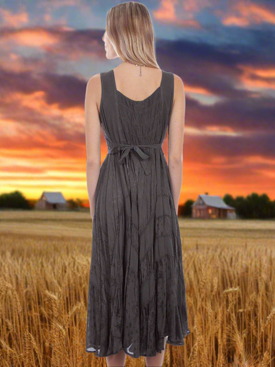 Romance at Yellowstone Gun Metal Dress