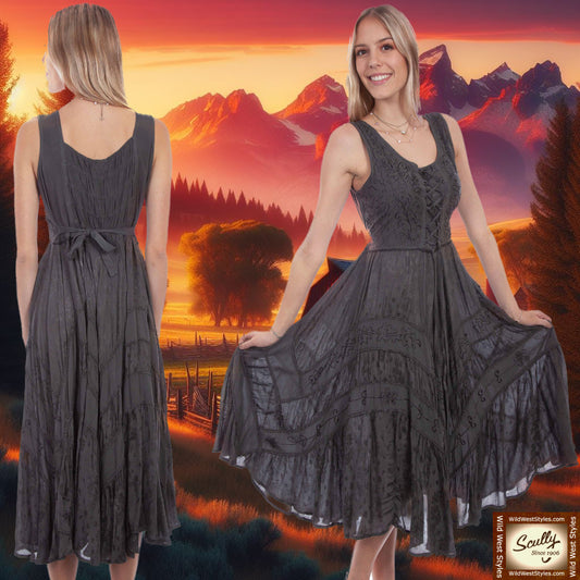 Romance at Yellowstone Gun Metal Dress