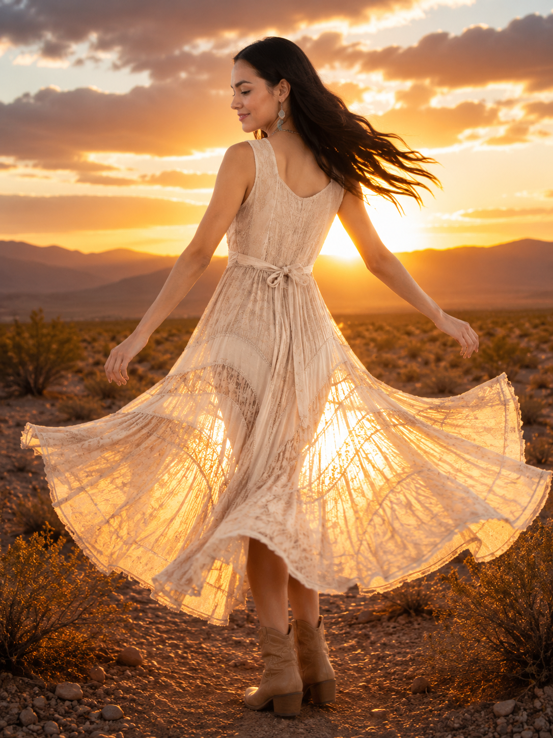 Romance at Yellowstone Latte Dress