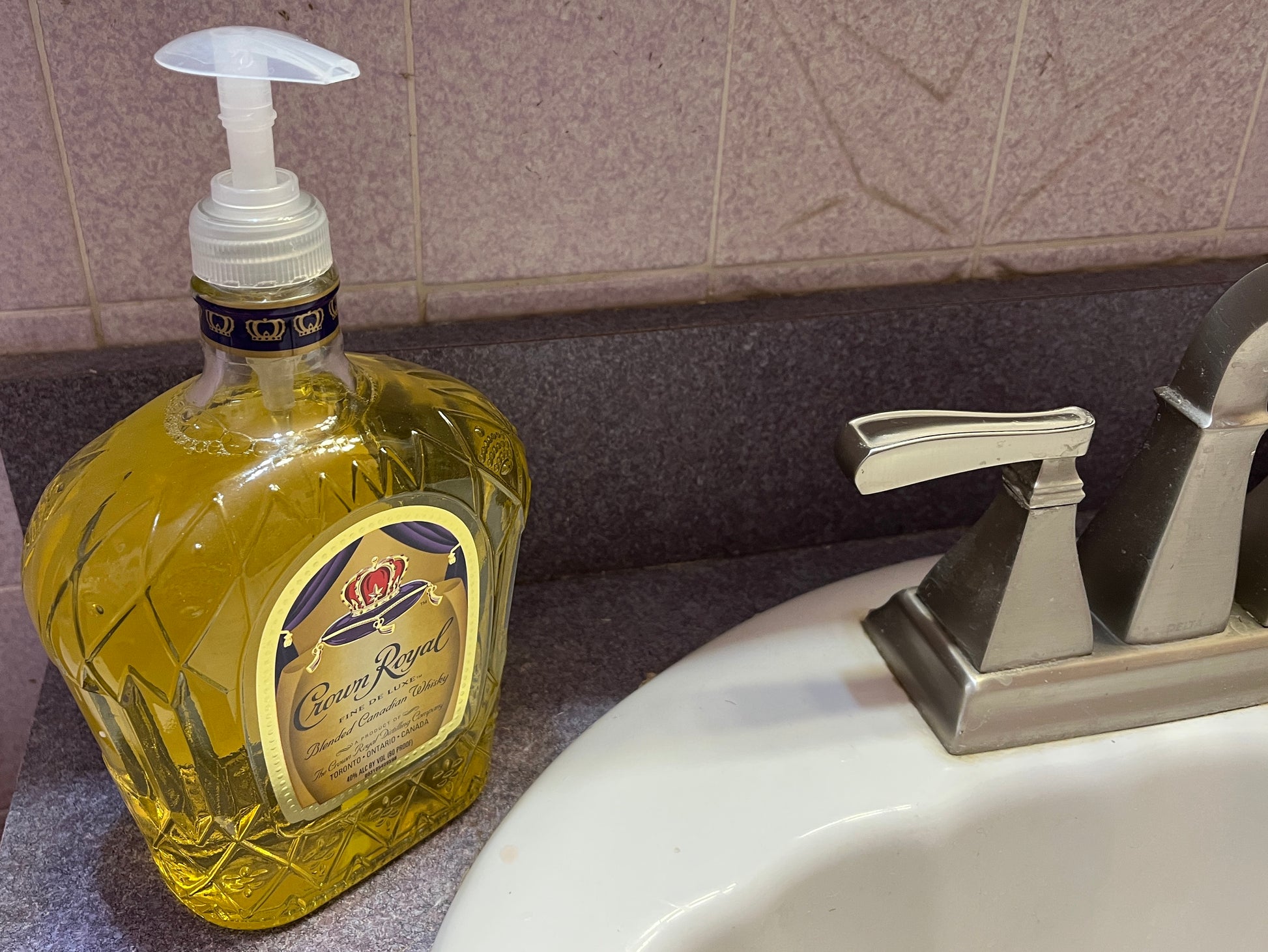 Liquor Bottle Soap Dispenser