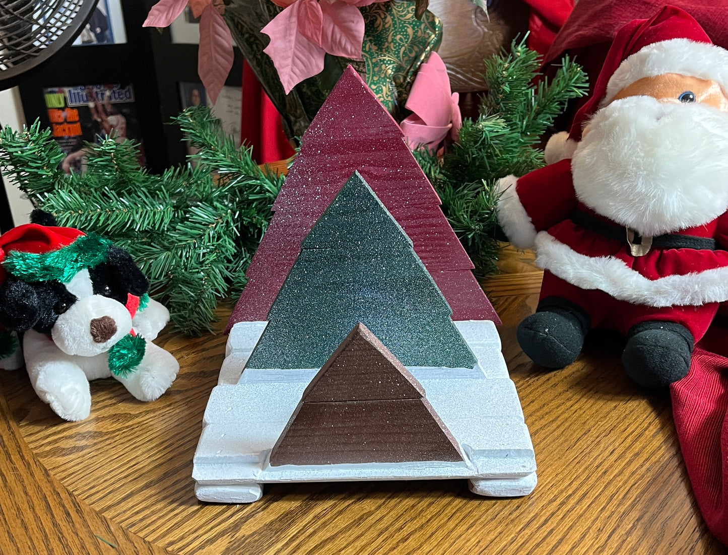 🎄 Christmas Trees Holiday Table Centerpiece and Christmas Card Holder 🎄