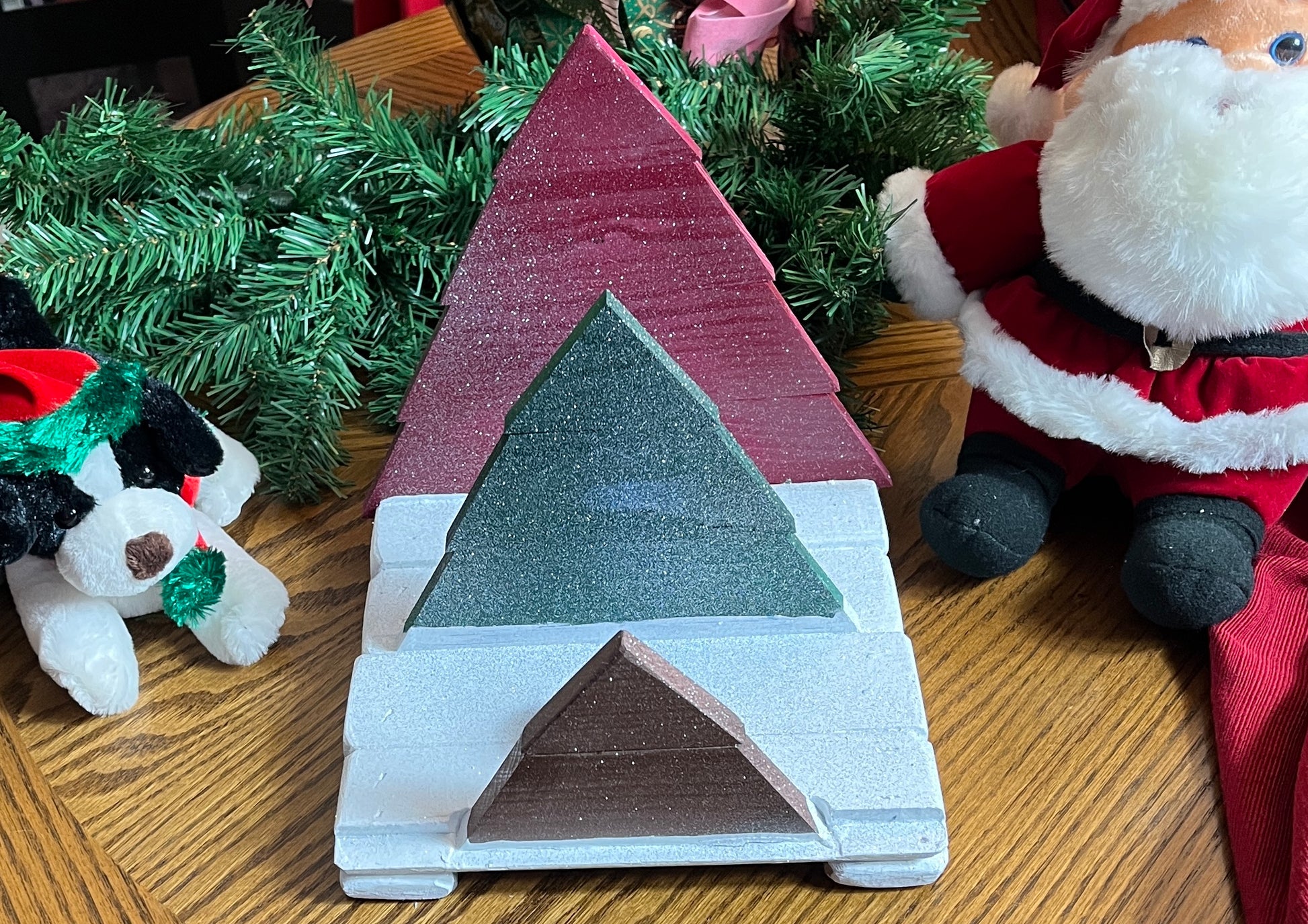 🎄 Christmas Trees Holiday Table Centerpiece and Christmas Card Holder 🎄