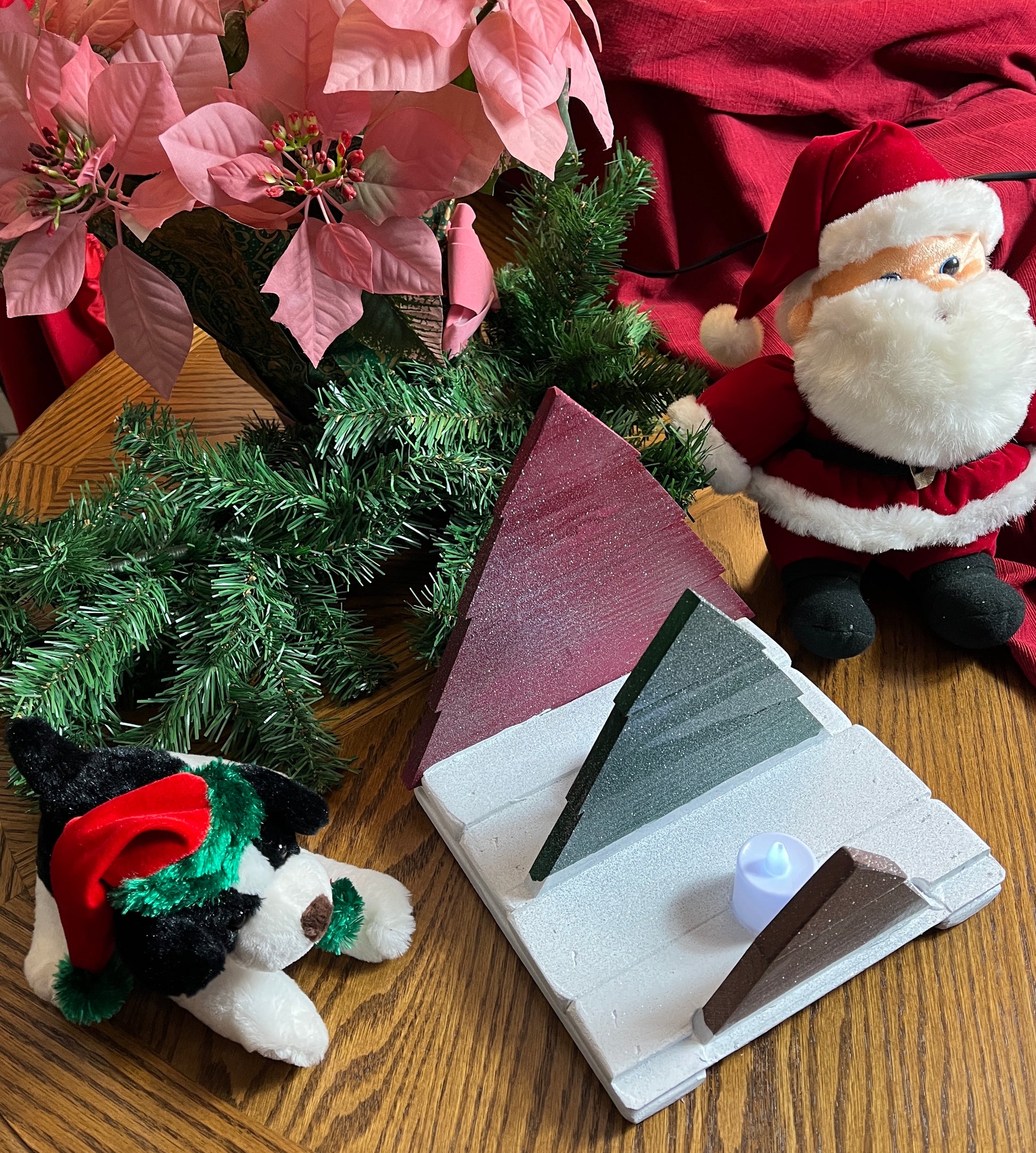 🎄 Christmas Trees Holiday Table Centerpiece and Christmas Card Holder 🎄