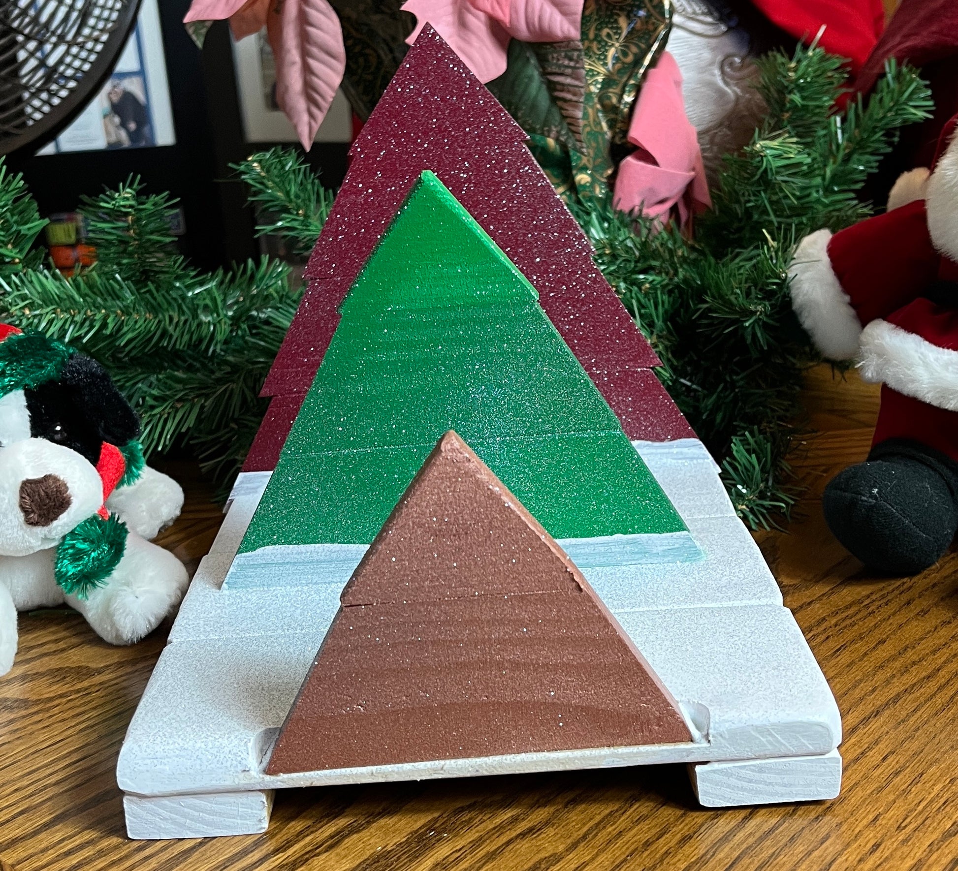 🎄 Christmas Trees Holiday Table Centerpiece and Holiday Card Holder 🎄