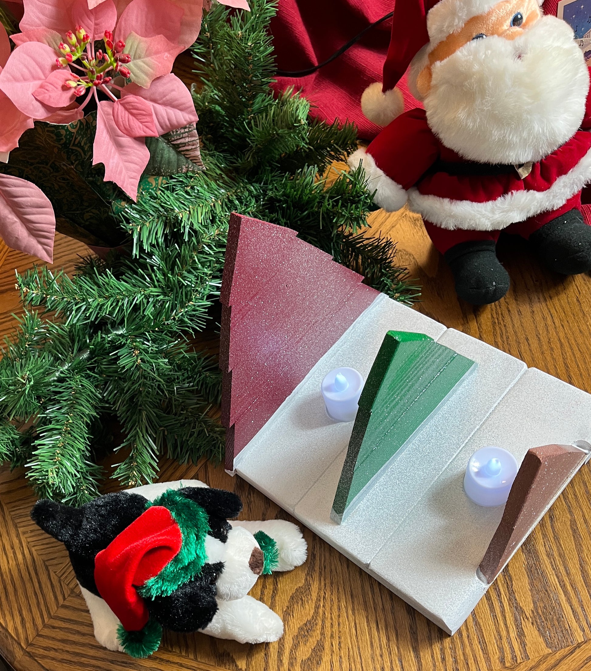 🎄 Christmas Trees Holiday Table Centerpiece and Holiday Card Holder 🎄