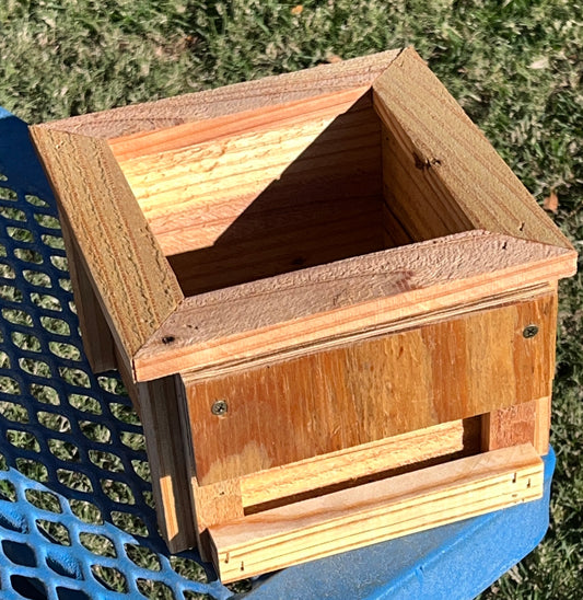 Handcrafted Small Redwood Planter Featuring a French Cleat Mounting System
