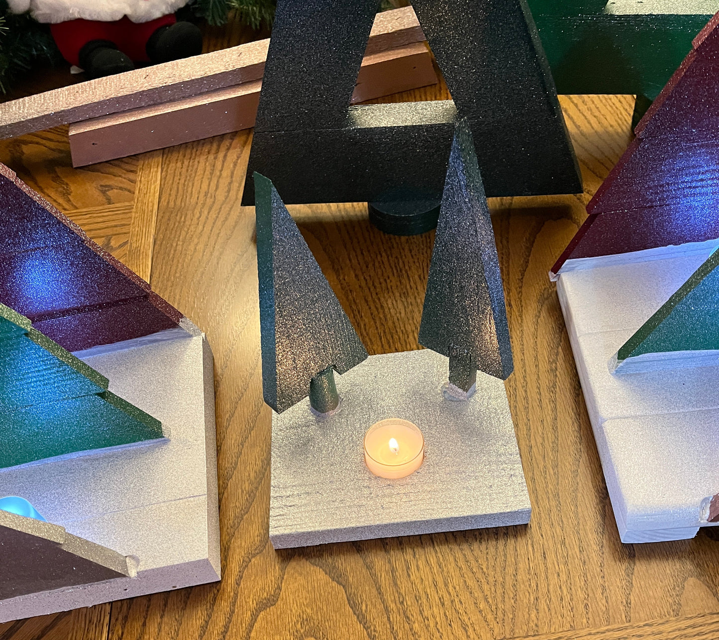Mini Christmas Tree Forest with Tea Candle Holder