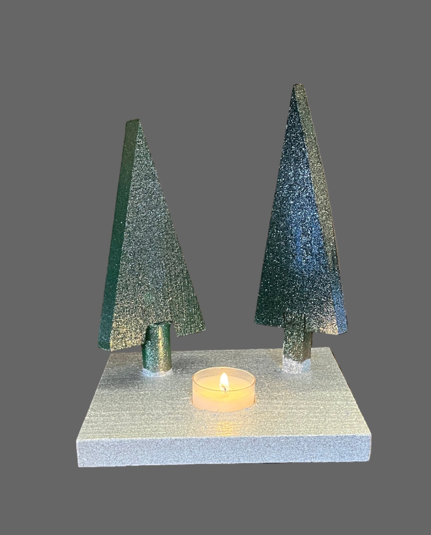 Mini Christmas Tree Forest with Tea Candle Holder