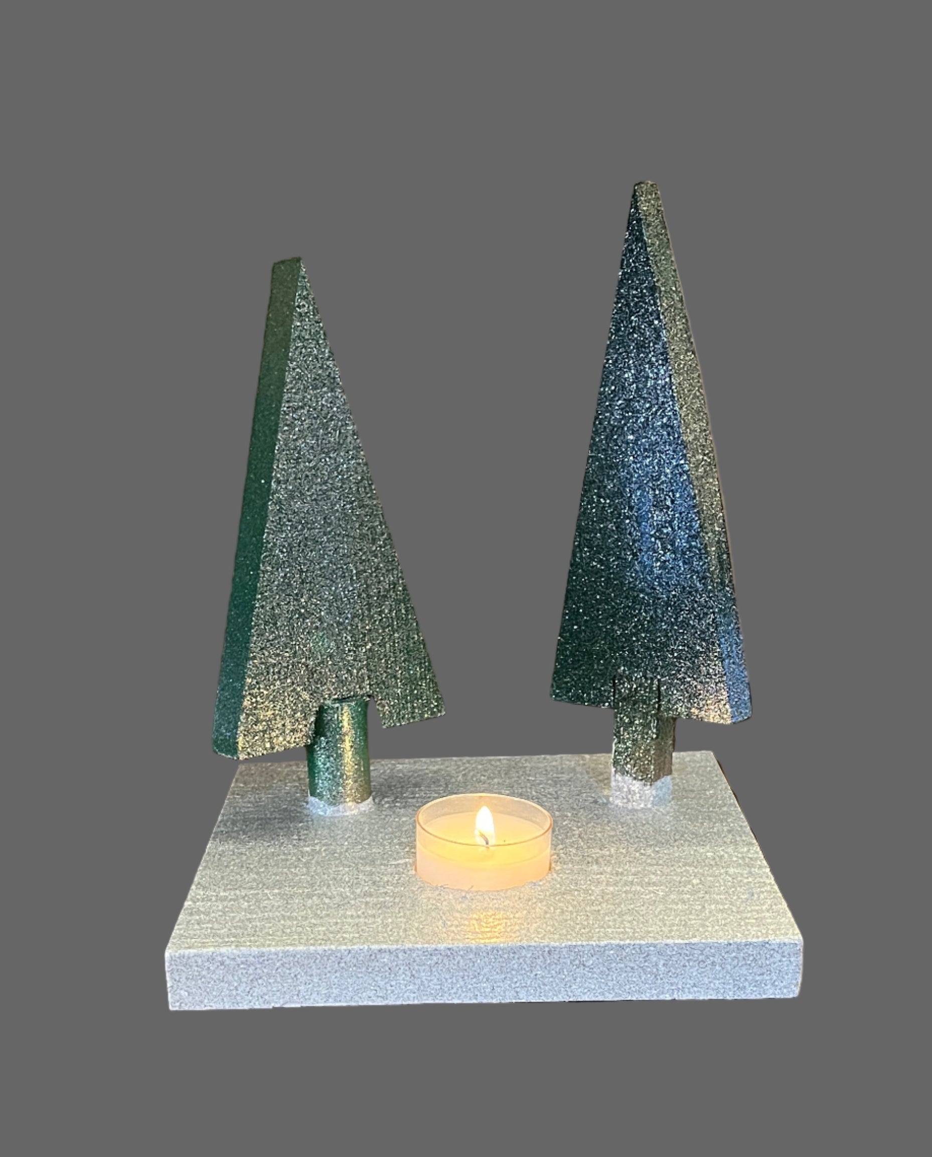 Mini Christmas Tree Forest with Tea Candle Holder