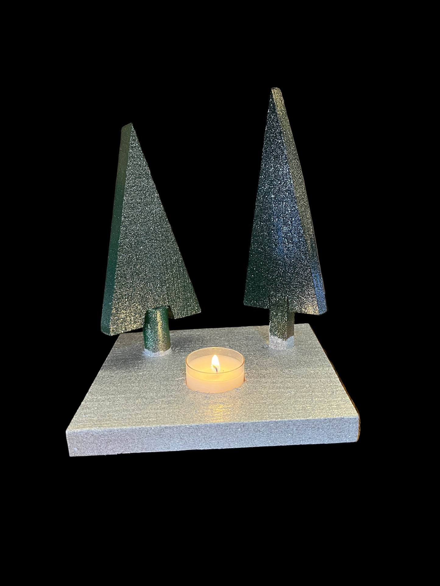 Mini Christmas Tree Forest with Tea Candle Holder