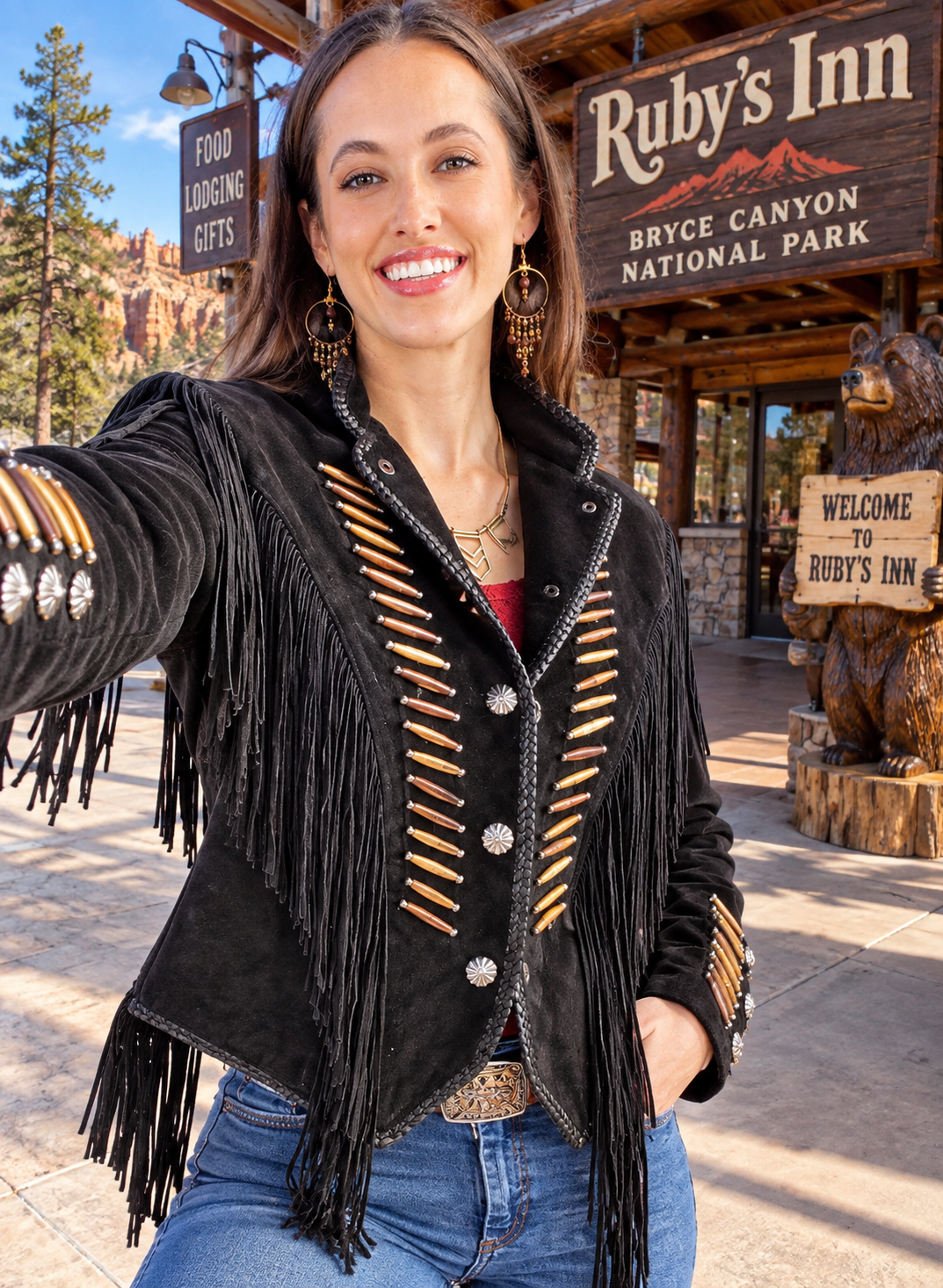 Rich Suede Jacket with Beautiful Fringe