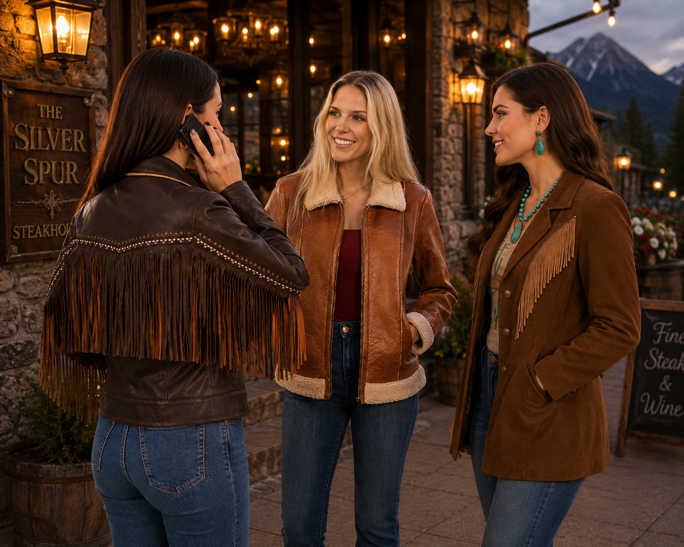 Scully Lambskin Shearling Trim Jacket