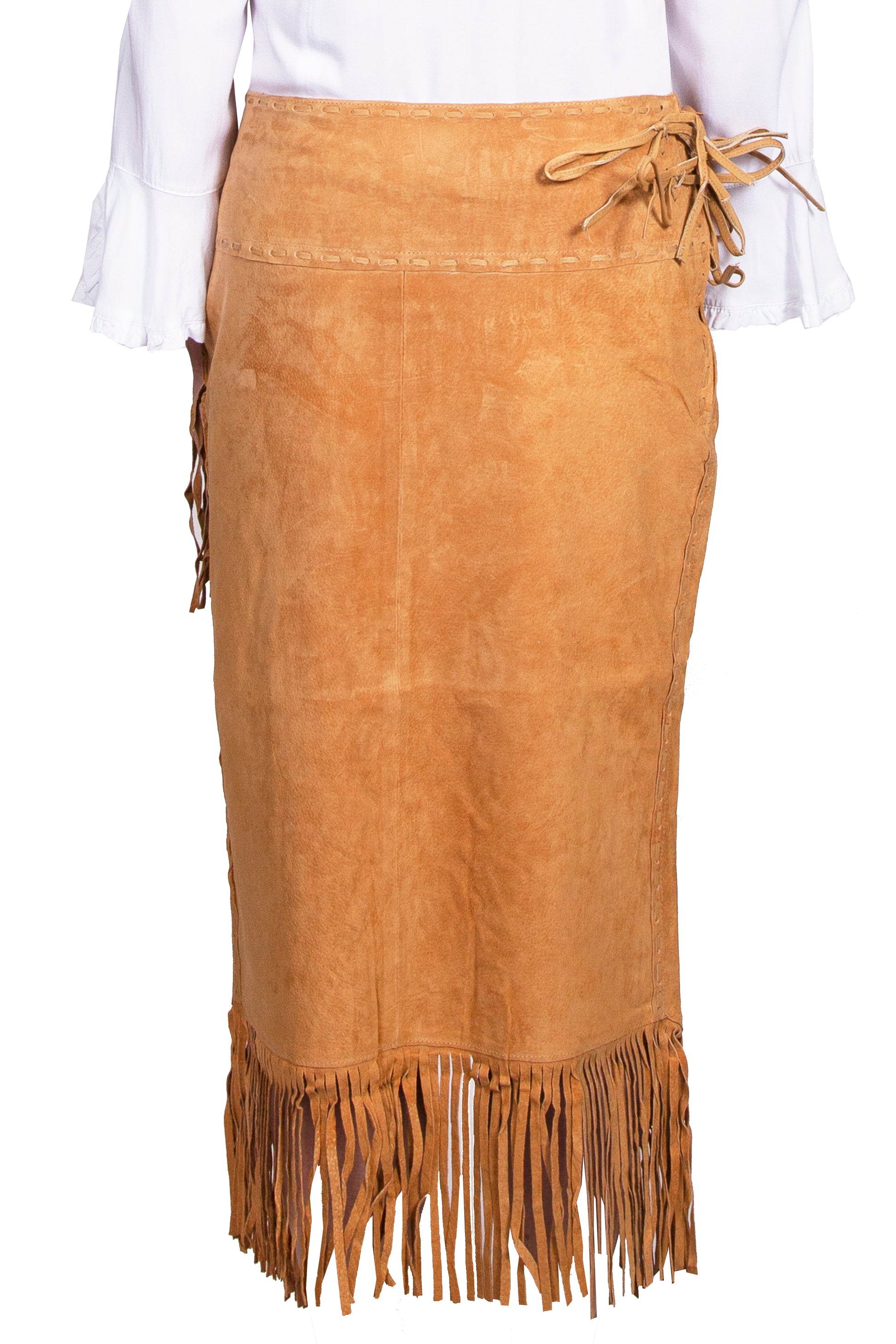 Old Rust Long Suede Fringe Skirt by Scully in Size XS, S, M, L, XL, or XXL