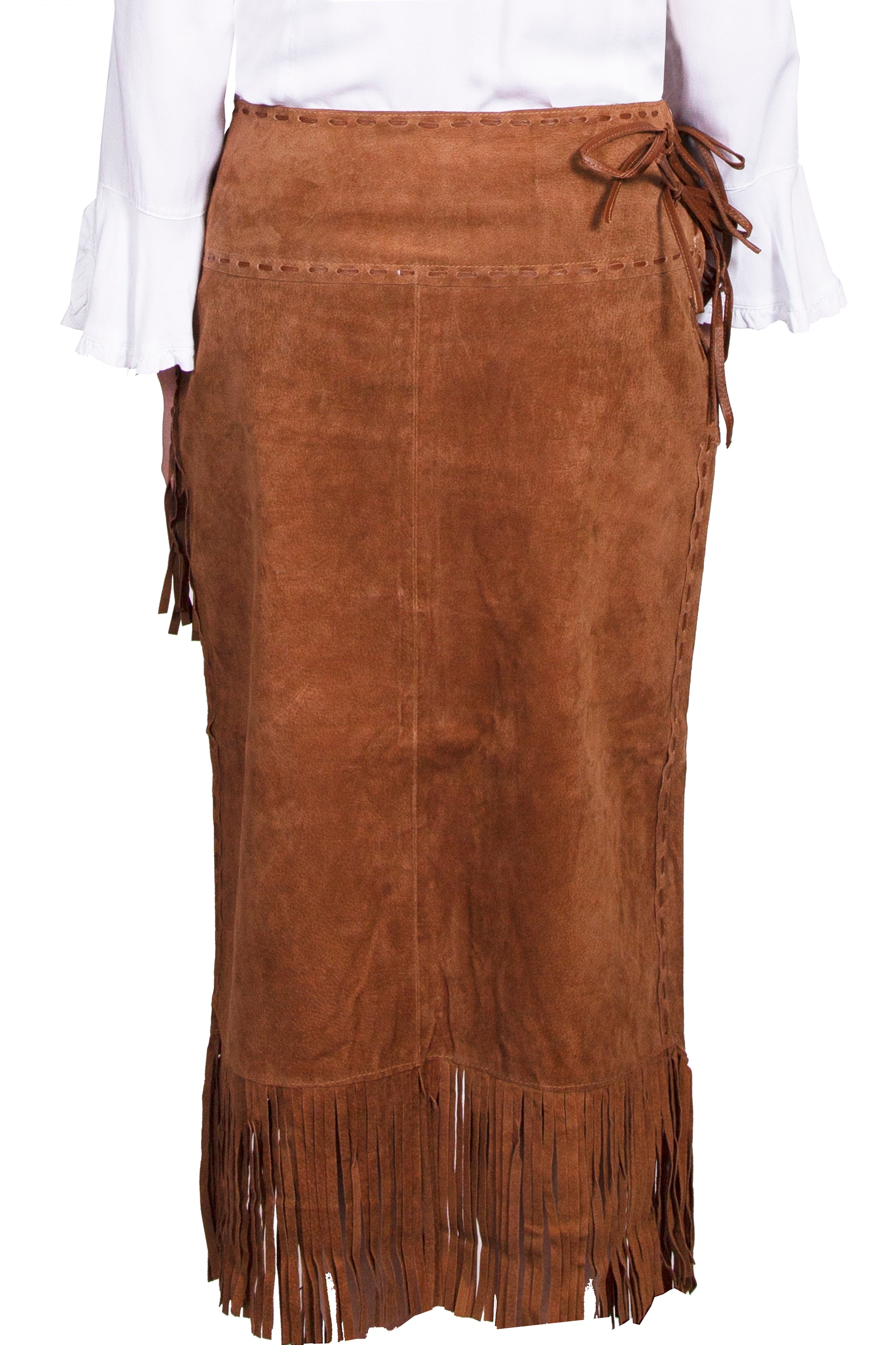 Cinnamon Long Suede Fringe Skirt by Scully in Size XS, S, M, L, XL, or XXL