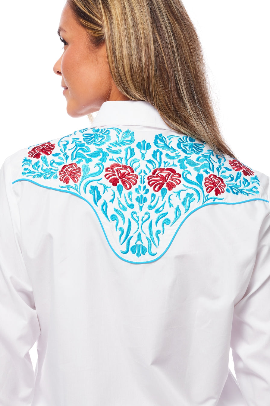 Champion Western Embroidered Shirt by Rodeo Clothing in White in Size S, M, L, XL, XXL