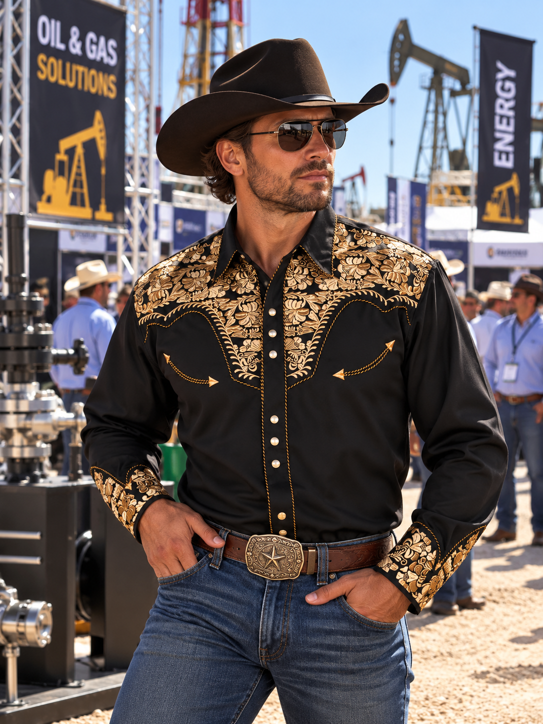 Black Gold Cowboy Shirt
