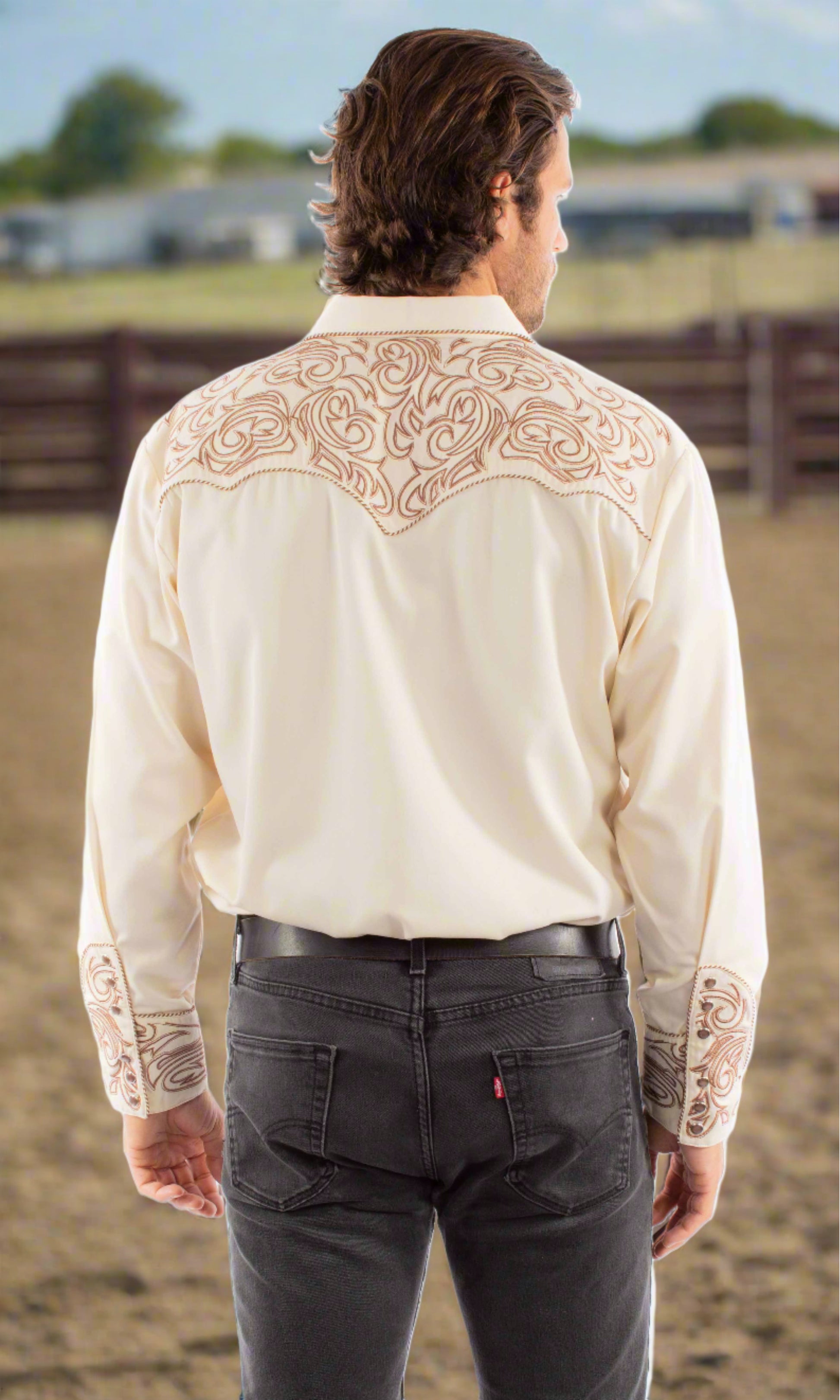 The Legend Embroidered Cowboy Shirt by Scully in Size S, M, L, XL, 2XL, 3XL, 4XL