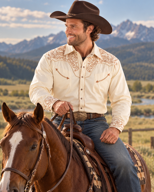 The Legend Embroidered Cowboy Shirt