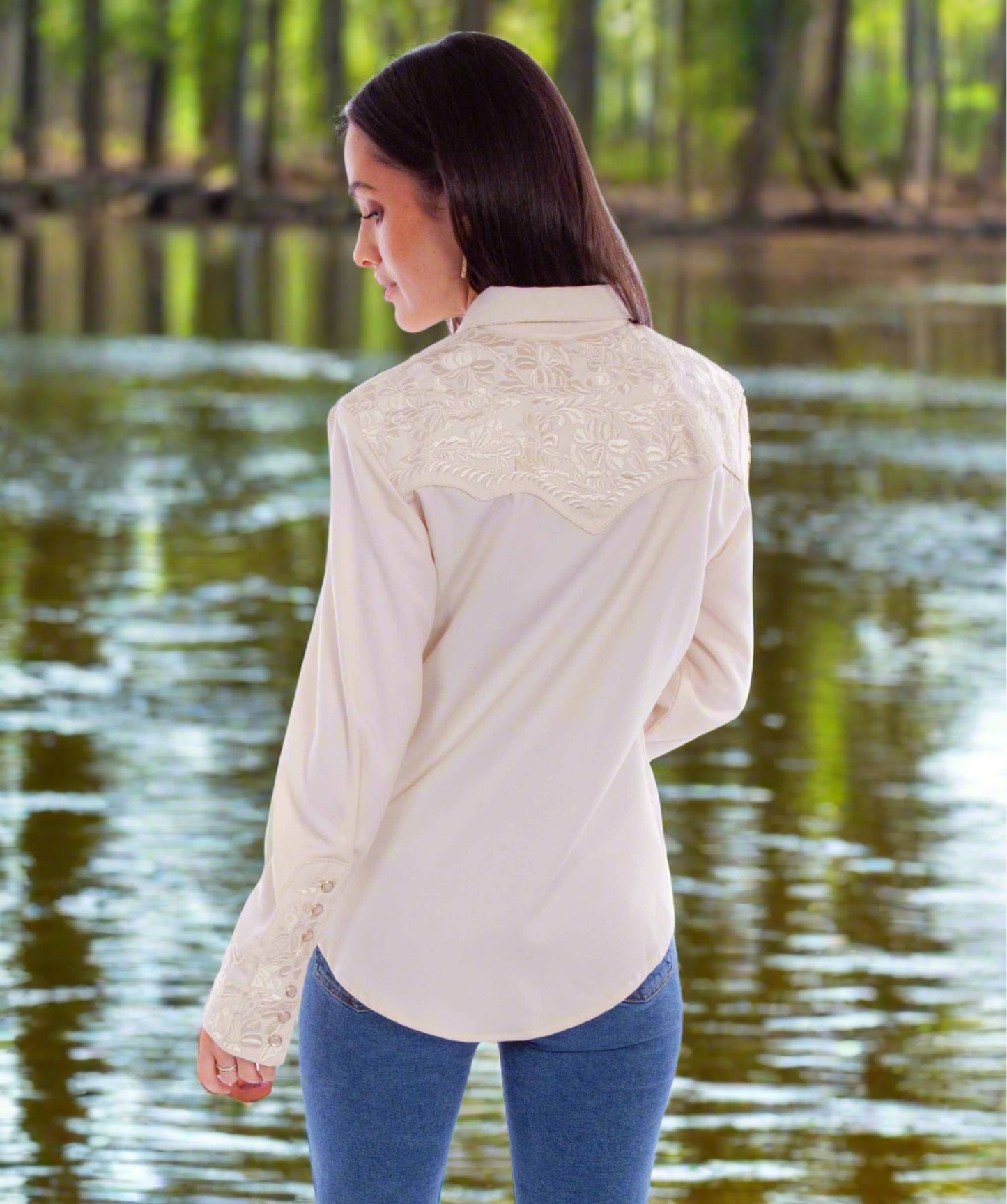 Legend Blouse by Scully in Ivory / Ivory in Size XS, S, M, L, XL, or XXL