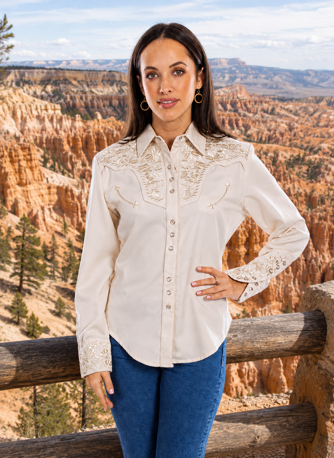 Legend Blouse by Scully in Ivory on Ivory
