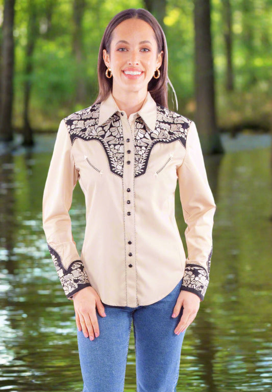 Legend Blouse by Scully in Tan in Size XS, S, M, L, XL, or XXL