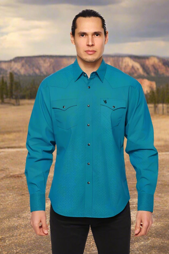 Men's Western Button-Down Shirt by Rodeo Clothing in Size S, M, L, XL, or XXL