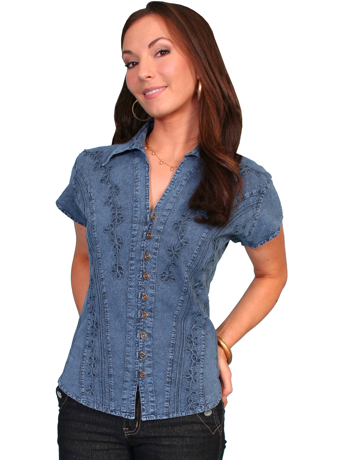 Floral Vine Soutache Blouse